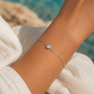 BRACELET CABOCHON LARIMAR