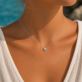 NECKLACE CABOCHON LARIMAR
