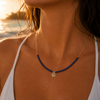 NATURAL STONE SAND DOLLAR NECKLACE