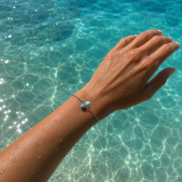BRACELET JONC LARIMAR ACIER INOXYDABLE