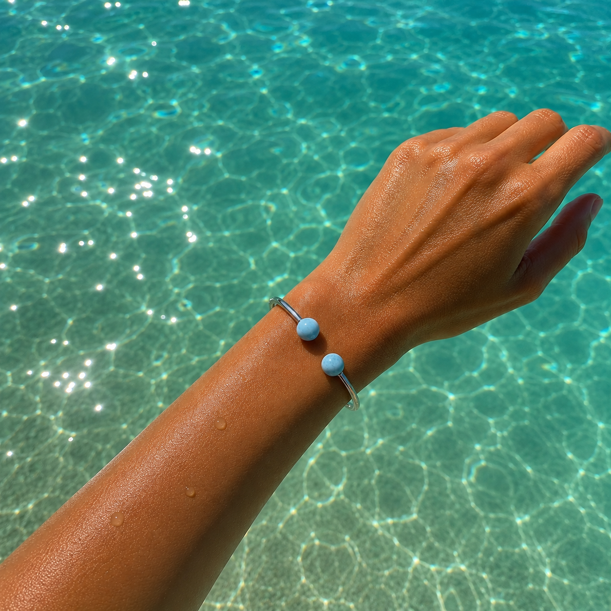 BRACELET JONC LARIMAR ACIER INOXYDABLE