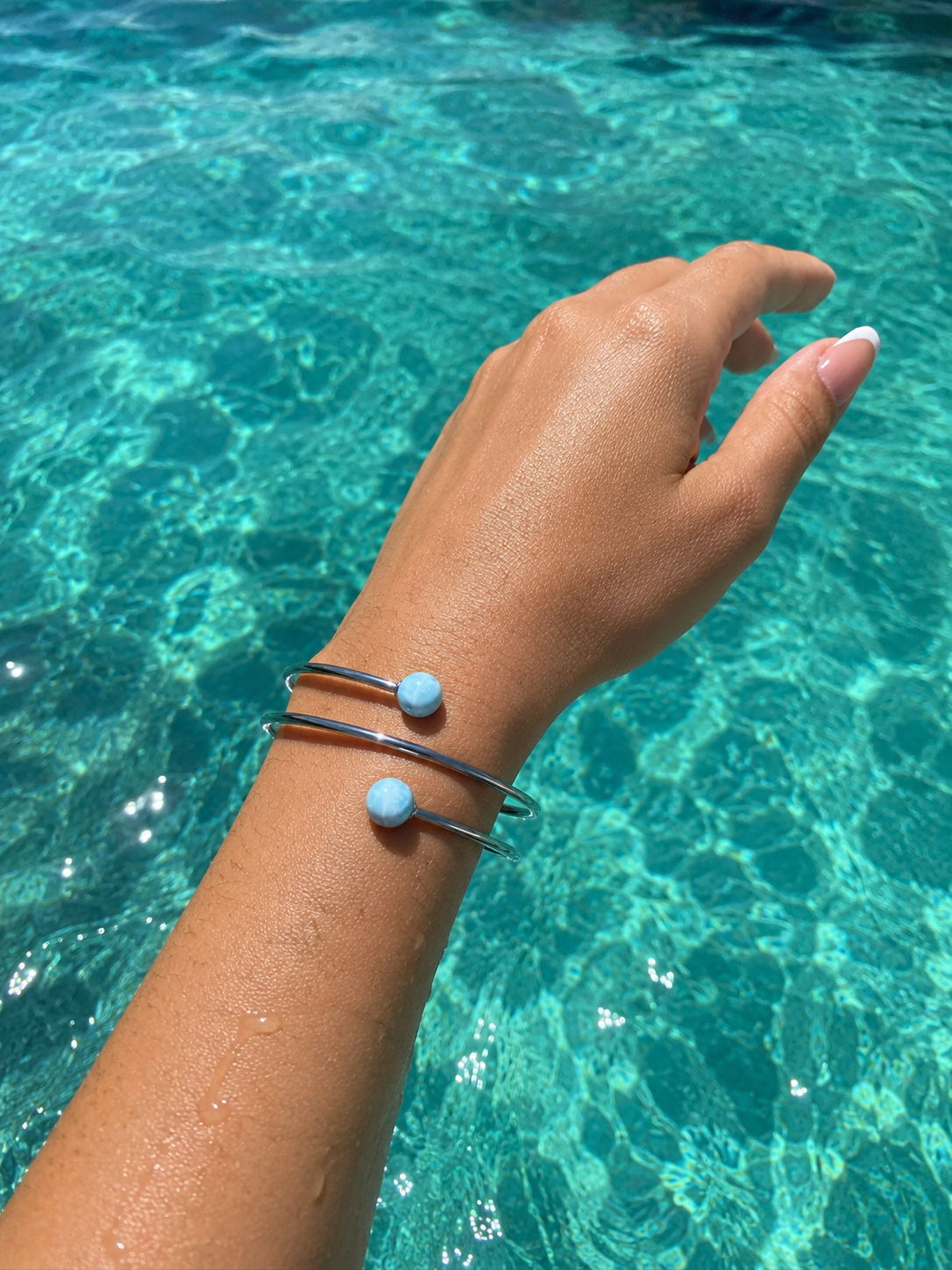 BRACELET JONC LARIMAR ACIER INOXYDABLE