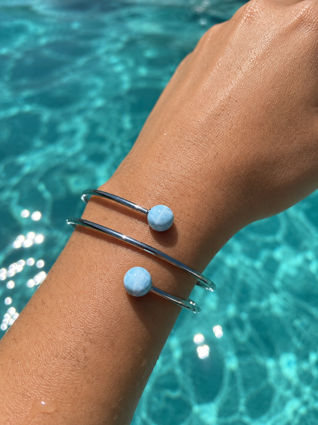 BRACELET JONC LARIMAR ACIER INOXYDABLE
