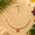 COLLIER HIBISCUS À FACETTES