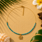 COLLIER HIBISCUS À FACETTES