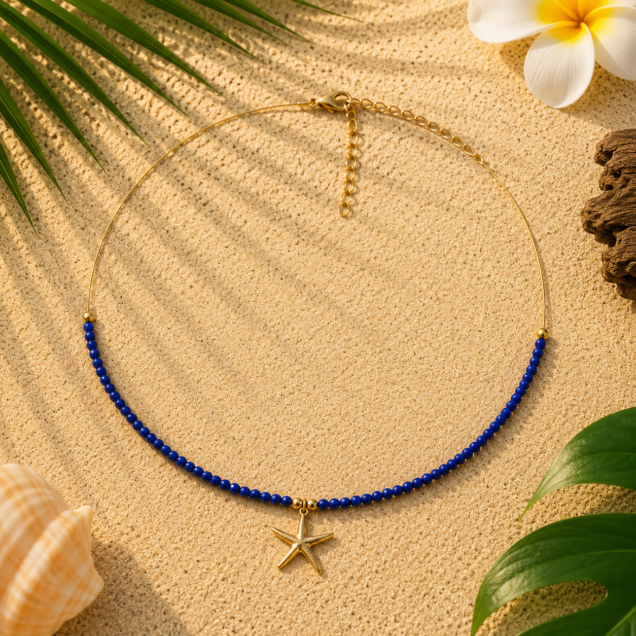 NATURAL STONE STARFISH NECKLACE