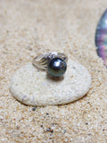 WAVE PEARL RING