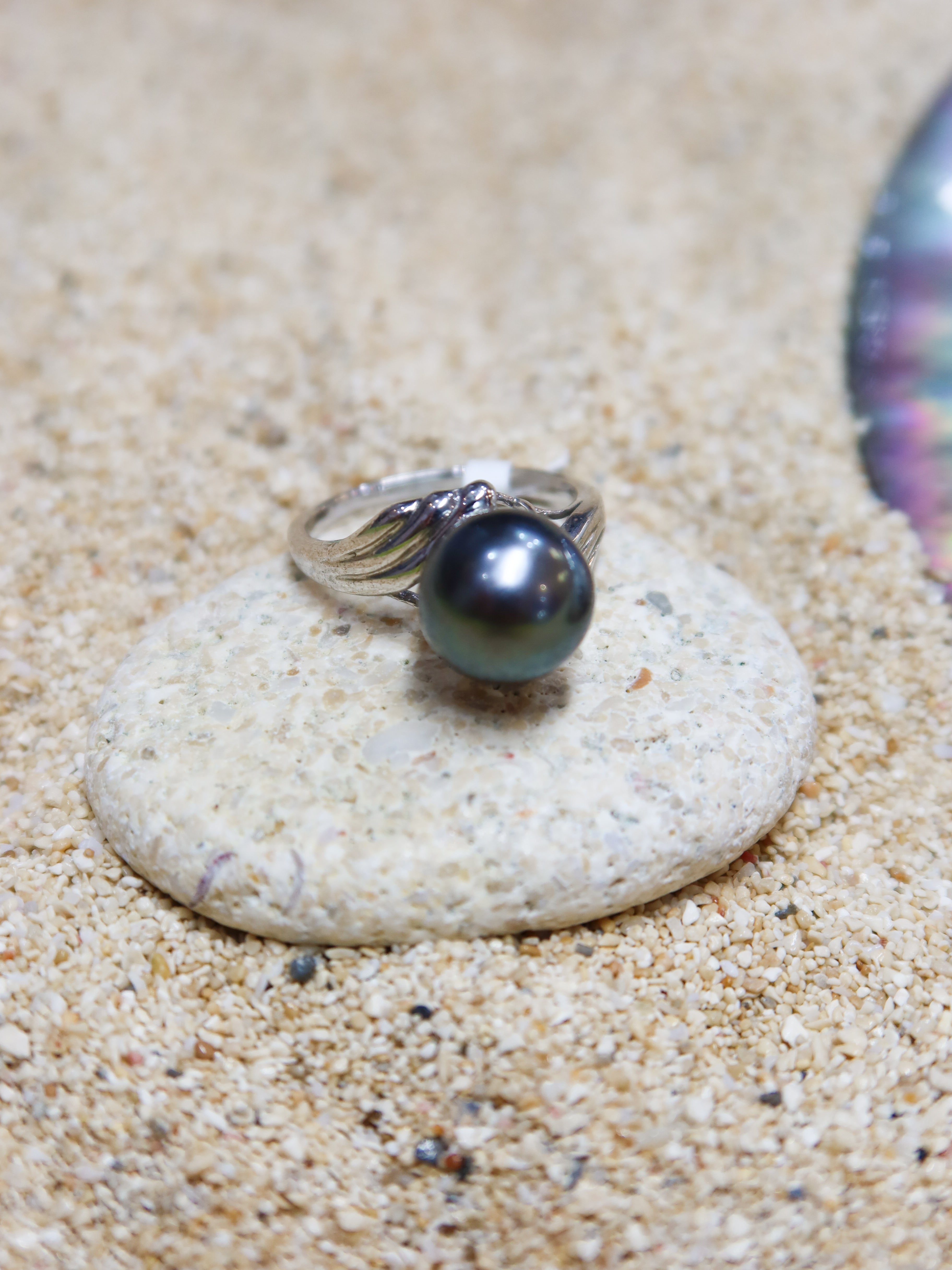 WAVE PEARL RING