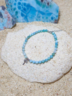 BRACELET FACETED LARIMAR WITH CHARM
